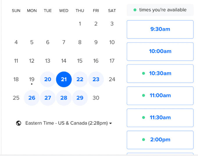 Arrange Collection - Calendly